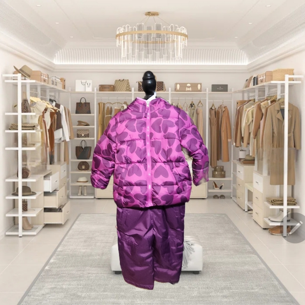 Pink Platinum Purple Camo Kids Jacket and Pants Set